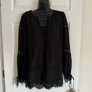 White House Black Market long sleeve shirt size 00 boho